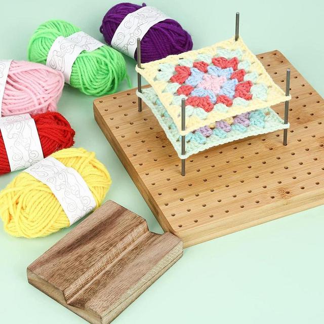 Wooden Bamboo Crochet Blocking Board Kit With Stainless Steel Rod Pins For  Woolen Knitting Sewing Crafting DIY Practical Gifts - AliExpress